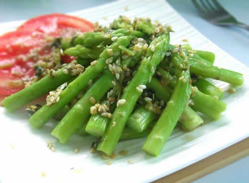 【圖】脱髮食療之芝麻蒸蘆筍