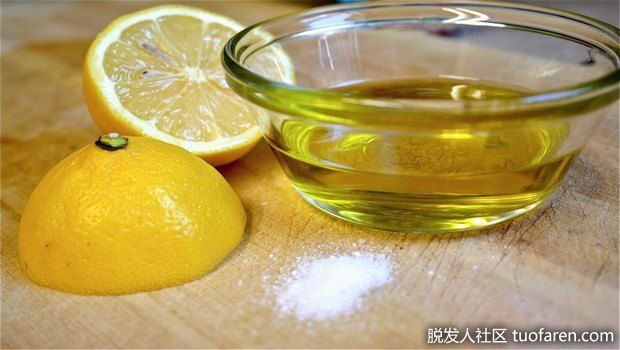 【圖】用於頭髮生長的髮膜：檸檬和橄欖油