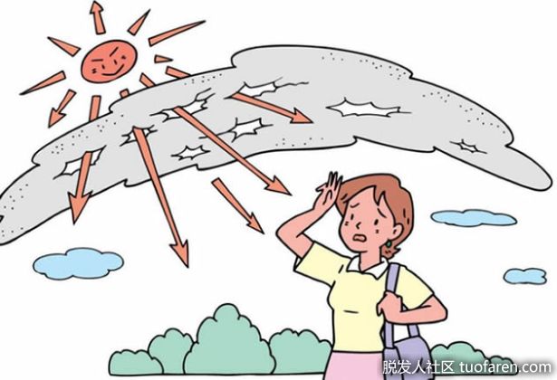 【圖】夏季紫外線會導致脱髮