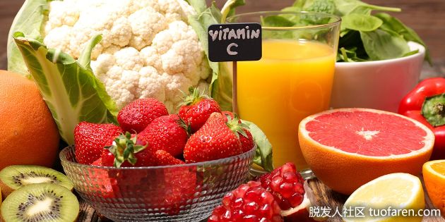 【圖】來自水果和蔬菜的各種維生素C來源