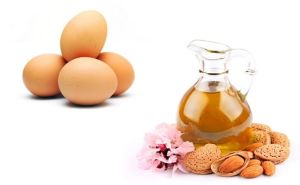 杏仁油+雞蛋用於頭髮乾燥