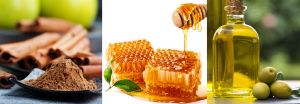 蜂蜜+橄欖油+肉桂髮膜