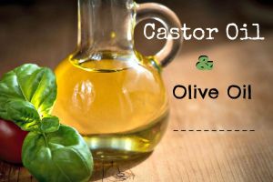 椰子油和蓖麻油用於頭髮