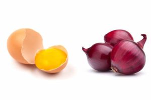 洋葱汁+雞蛋髮膜